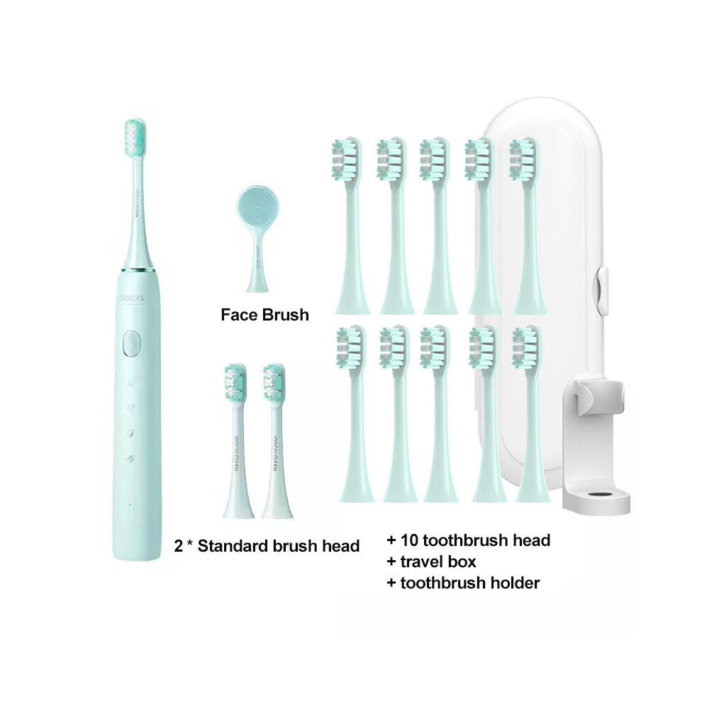 Green/Pink ( 10) Soocas Sonic Electric Toothbrush X3u Toothbrush Adult Waterproof Ultrasonic