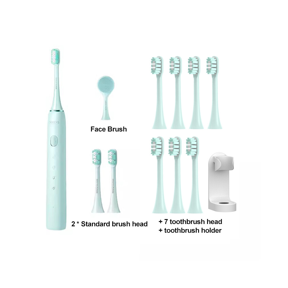 Green/Pink ( 7)Soocas Sonic Electric Toothbrush X3u Toothbrush Adult Waterproof Ultrasonic