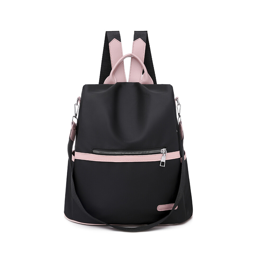 (A) Fashion Anti-Theft Large Backpack Bag For Women Oxford Fabric Contrast Color Girl Multi-Purpose 9319708335477