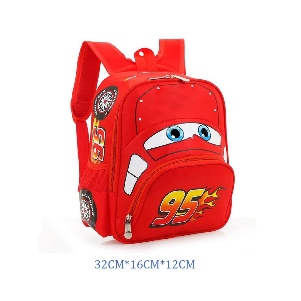 (BB)Lightning Cartoon 3D Car School Backpack Boys Primary School Backpack Kids Kindergarten School Backpack-image-OPC-PH7W8J2-NEW
