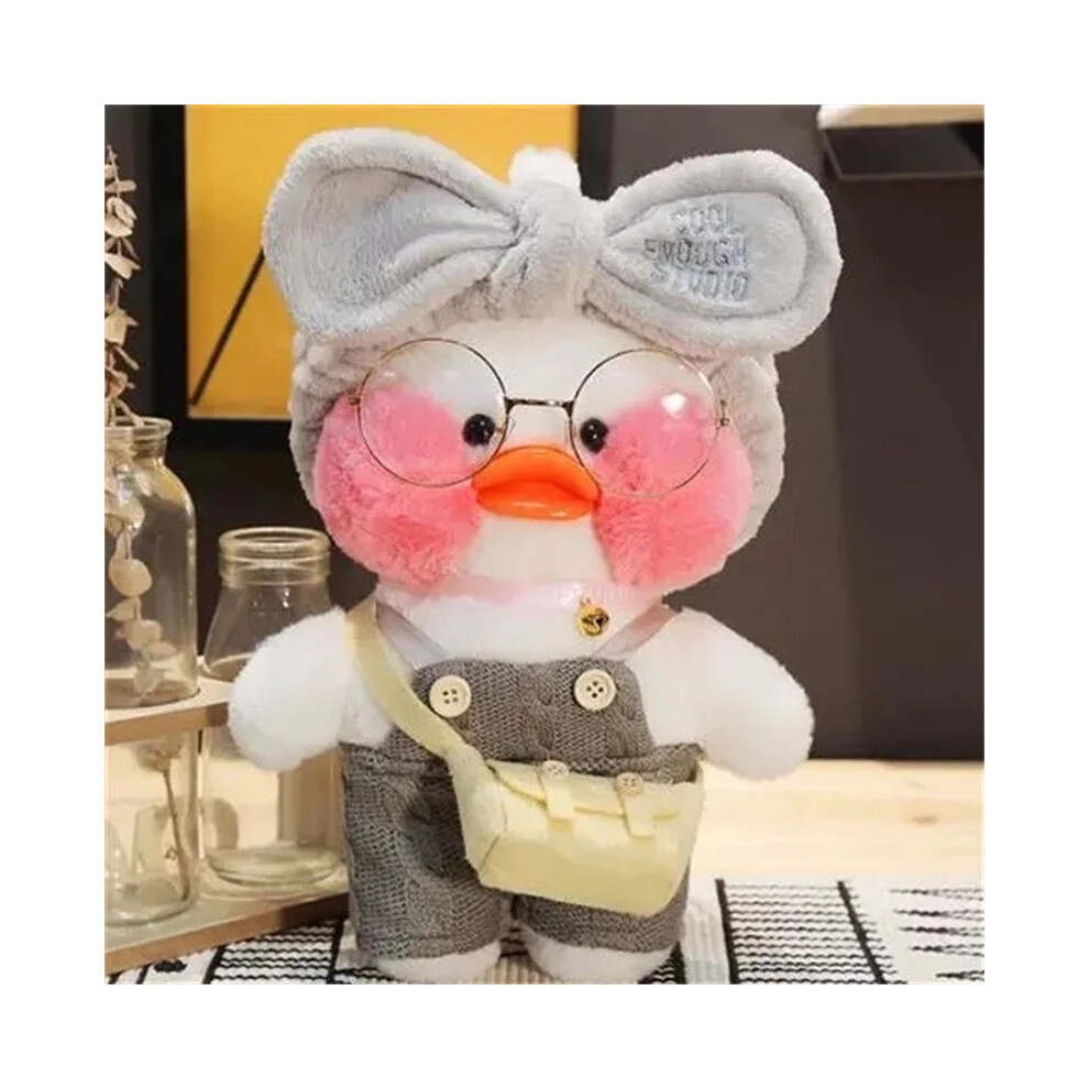 (1 White)30cm Cute Lalafanfan Yellow Cute Ducks Stuffed Soft Toy Kawaii Calming Toys-image-OPC-PH7W8SN-NEW