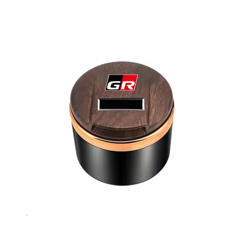 (Brown)(Brown) Ashtrays Car Led Ashtray Trash Coin Storage Cup Container Car Accessories Brown 9319708034837