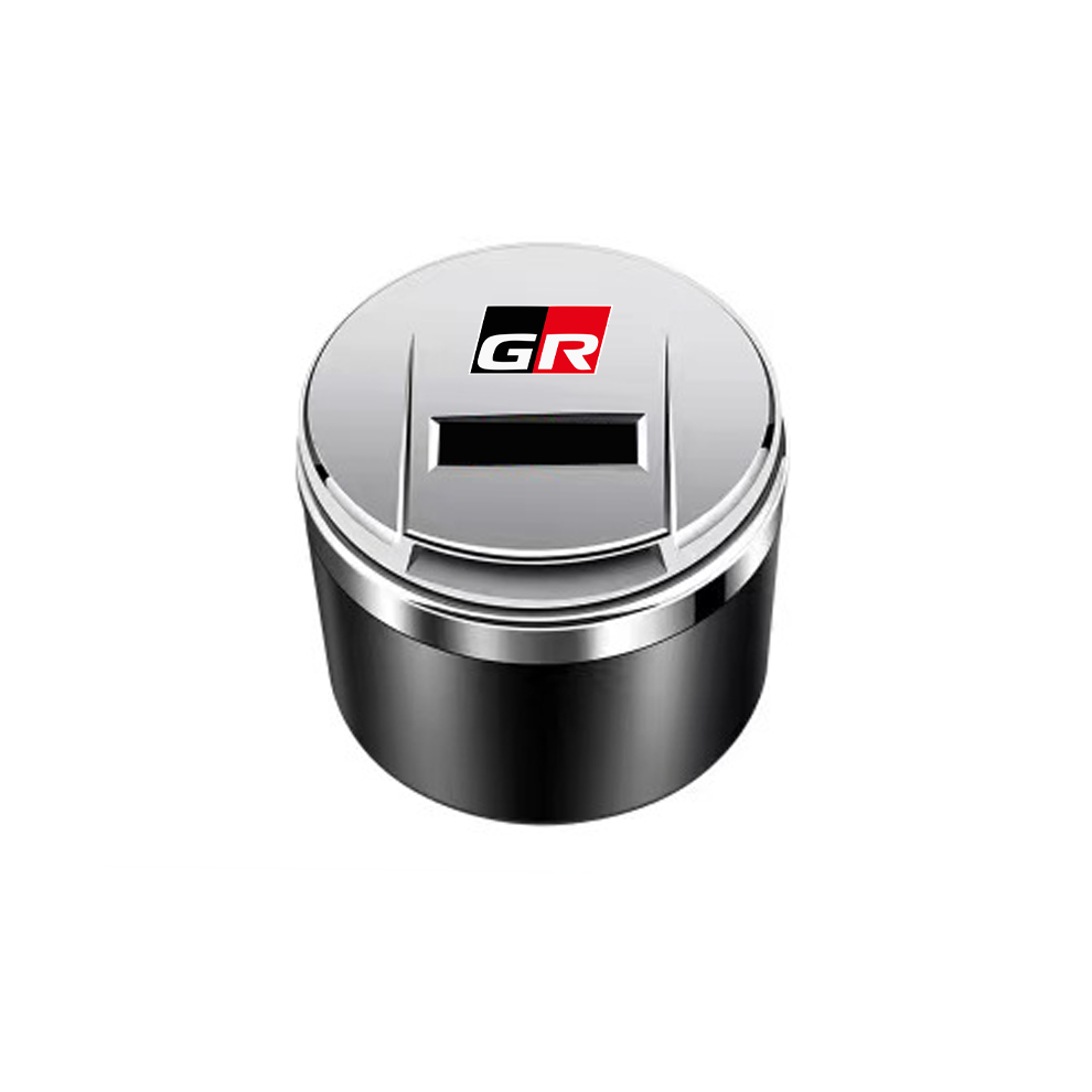 (Silver) (Silver) Ashtrays Car Led Ashtray Trash Coin Storage Cup Container Car Accessories Toyota Silver 9319708034851