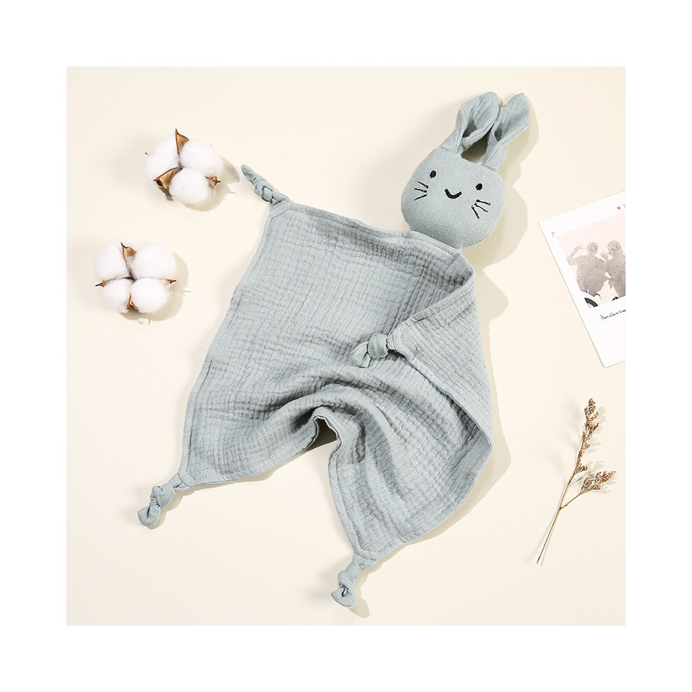 ( Blue)Baby Cotton Muslin Blanket Soft Newborn Sleeping Dolls Cute Cats Gray/Blue