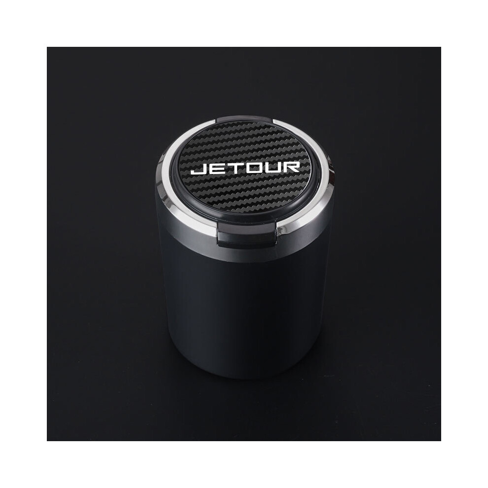 ( Carbon Fiber) ( Carbon Fiber) Ashtrays Portable Car Cigarette Ashtray With Lid With Logo Black 9319708037784