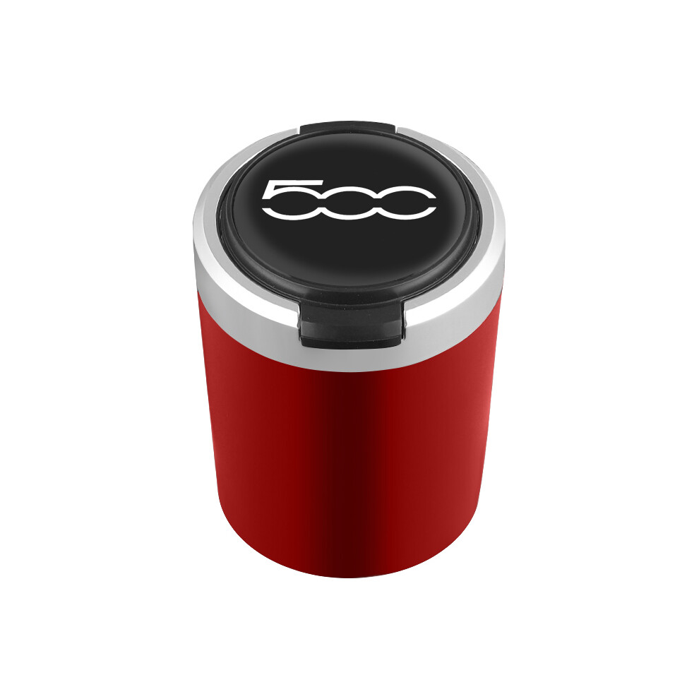 (Red)(Red) Ashtrays Car Ashtray With Led Lights Smoke Holder Smokeless Ashtray Fiat Abarth Red 9319708038248