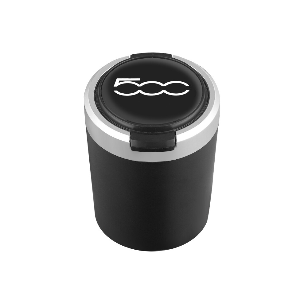 (Black)(Black) Ashtrays Car Ashtray With Led Lights Smoke Holder Smokeless Ashtray Fiat Abarth 500 Black 9319708038255