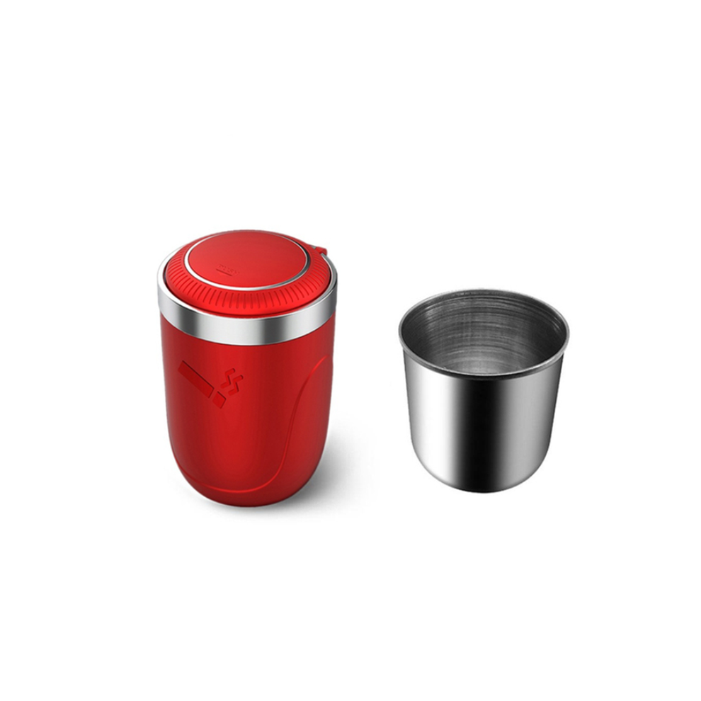 ()() Ashtrays Car Ashtray With Led Push Type Interior Creative Multifunctional Red/Light 9319708038286