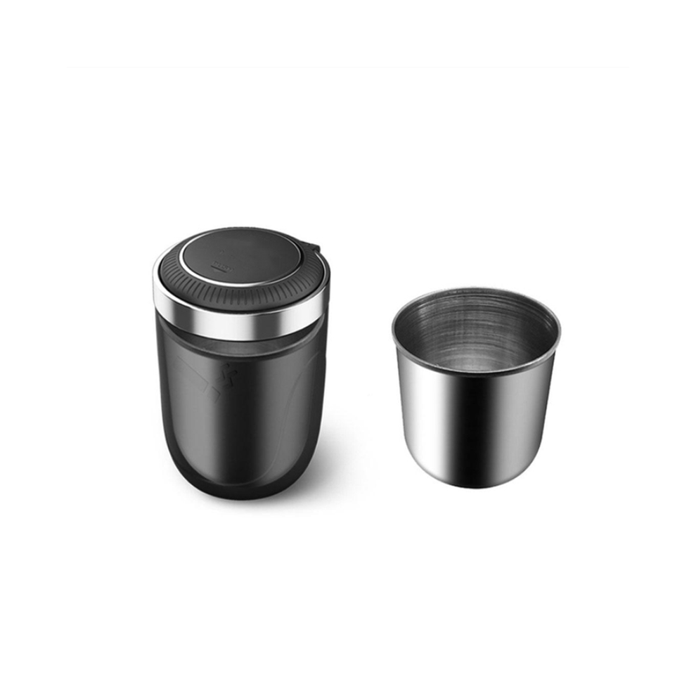 ()() Ashtrays Car Ashtray With Led Push Type Interior Creative Multifunctional Black/Light 9319708038262