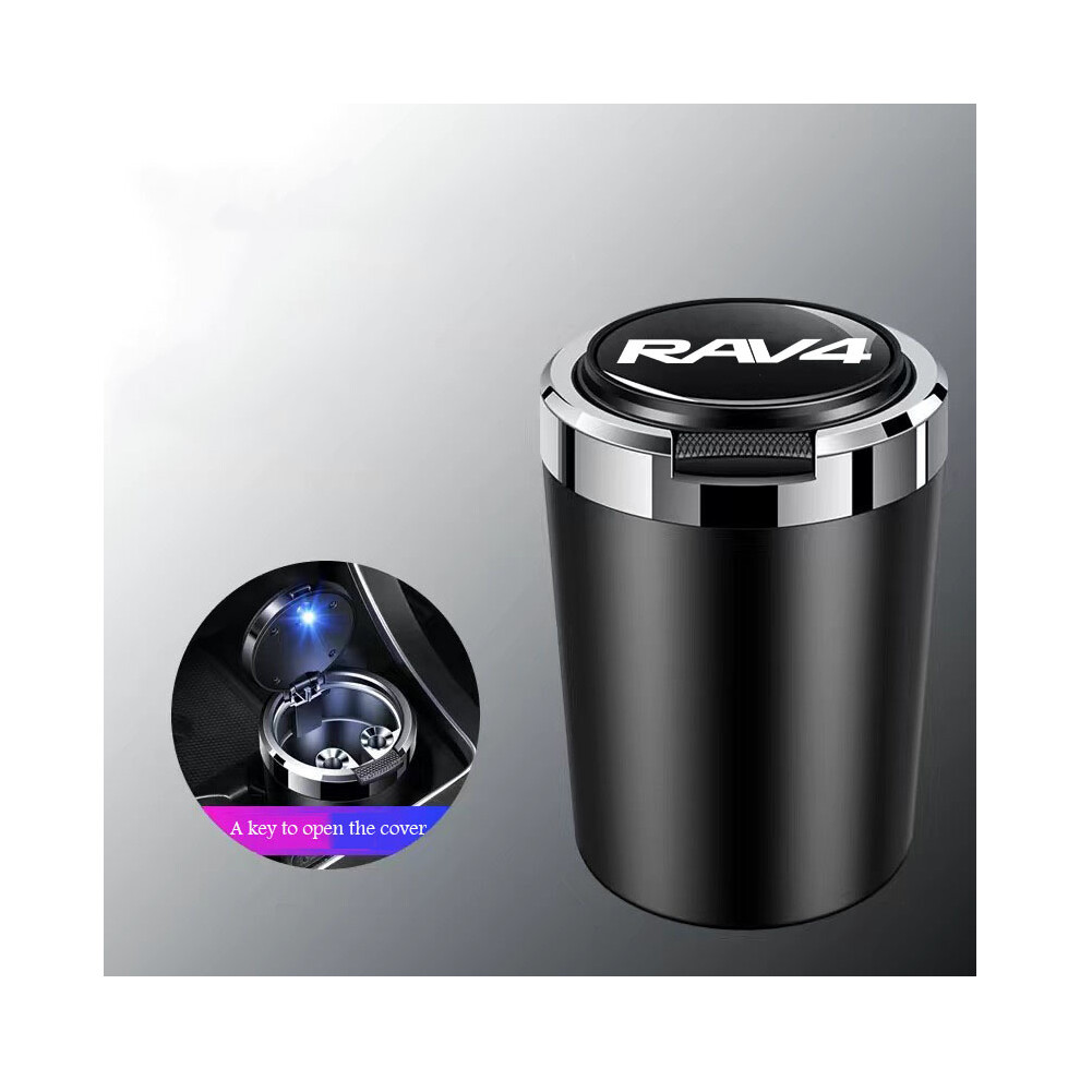 (Black)(Black) Ashtrays Fits Toyota Rav4 Xa50 Refit 2019 2020 2021 One Key Open Lid Multi Function Black 9319708039023
