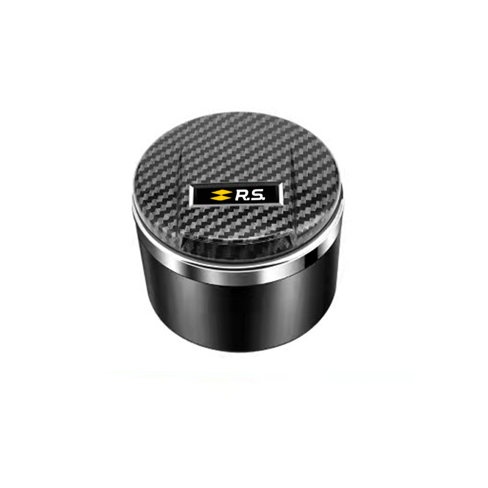 (Black)(Black) Ashtrays Car Led Ashtray Trash Coin Storage Cup Container Car Accessory Rs Line Black 9319708039344