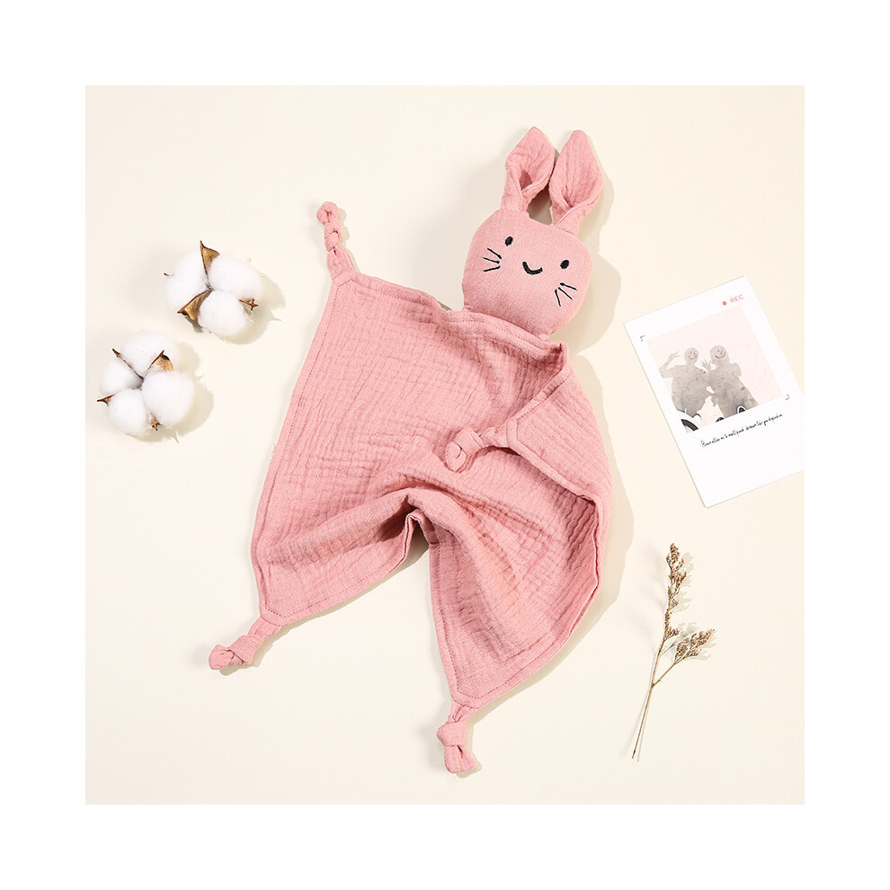 (Skin )Baby Cotton Muslin Blanket Soft Newborn Sleeping Dolls Cute Cats Pink