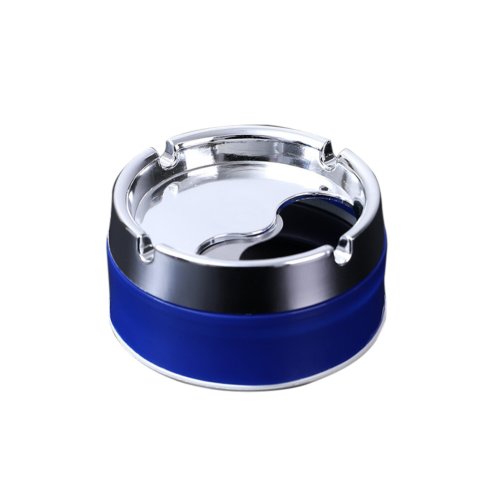 (Beige)(Beige) Ashtrays Car Accessories Ashtray With Lockable Lid Portable Metal Table Ashtray Beige 9319708040081