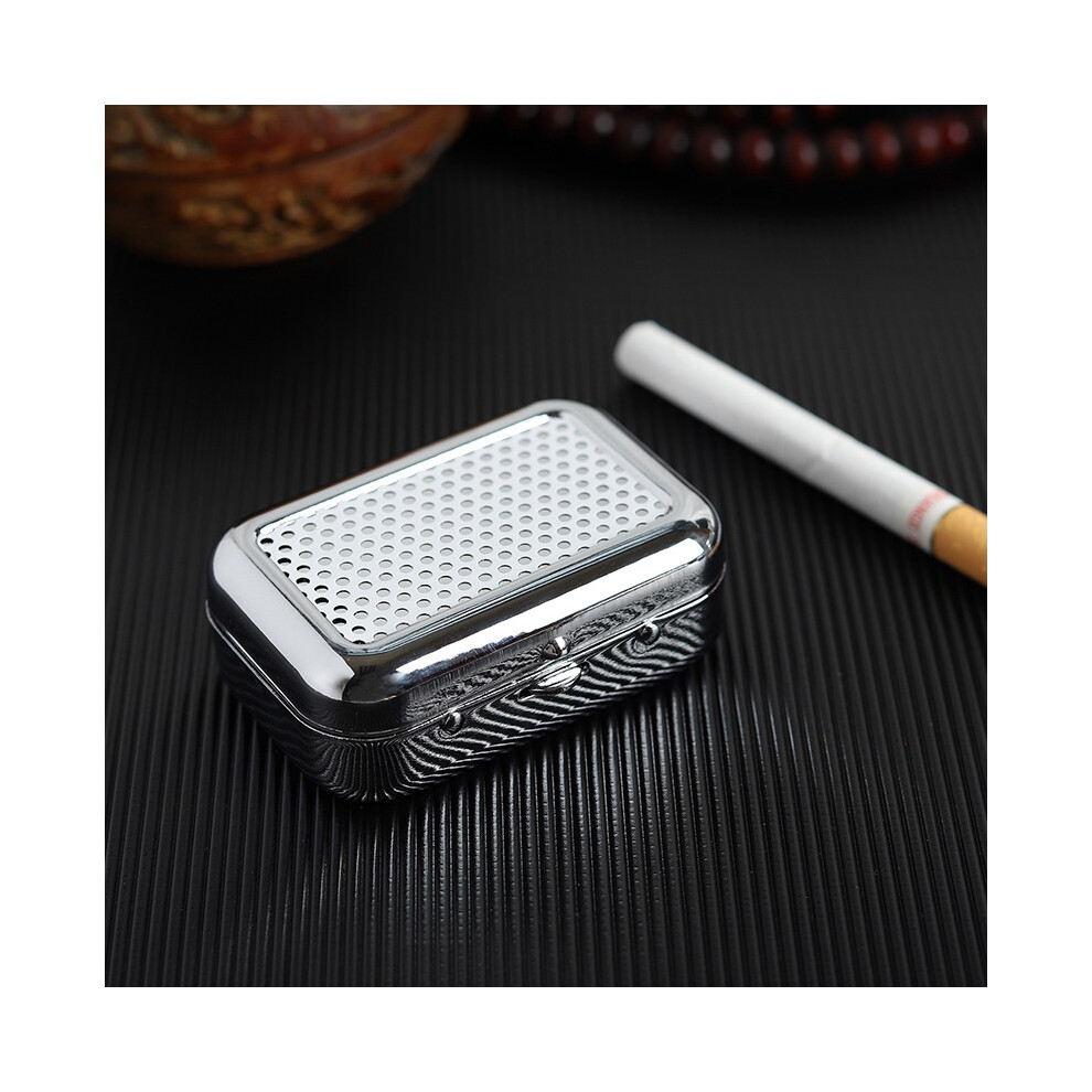 (White) (White) Ashtrays Car Accessories Ashtray With Lockable Lid Portable Metal White 9319708040128