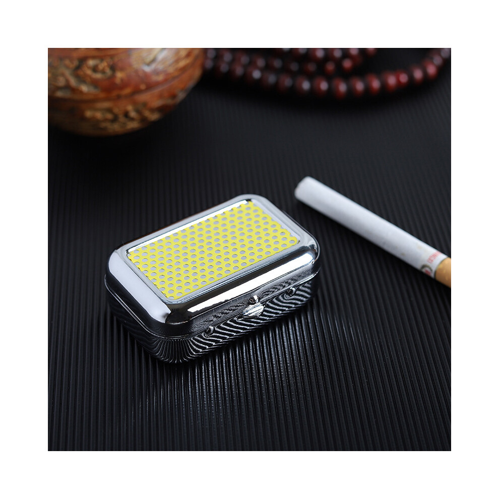 (Yellow) (Yellow) Ashtrays Car Accessories Ashtray With Lockable Lid Portable Metal Yellow 9319708040135