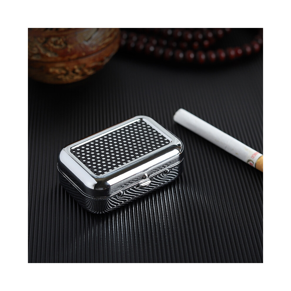(Black) (Black) Ashtrays Car Accessories Ashtray With Lockable Lid Portable Metal Table Ashtray Black 9319708040166