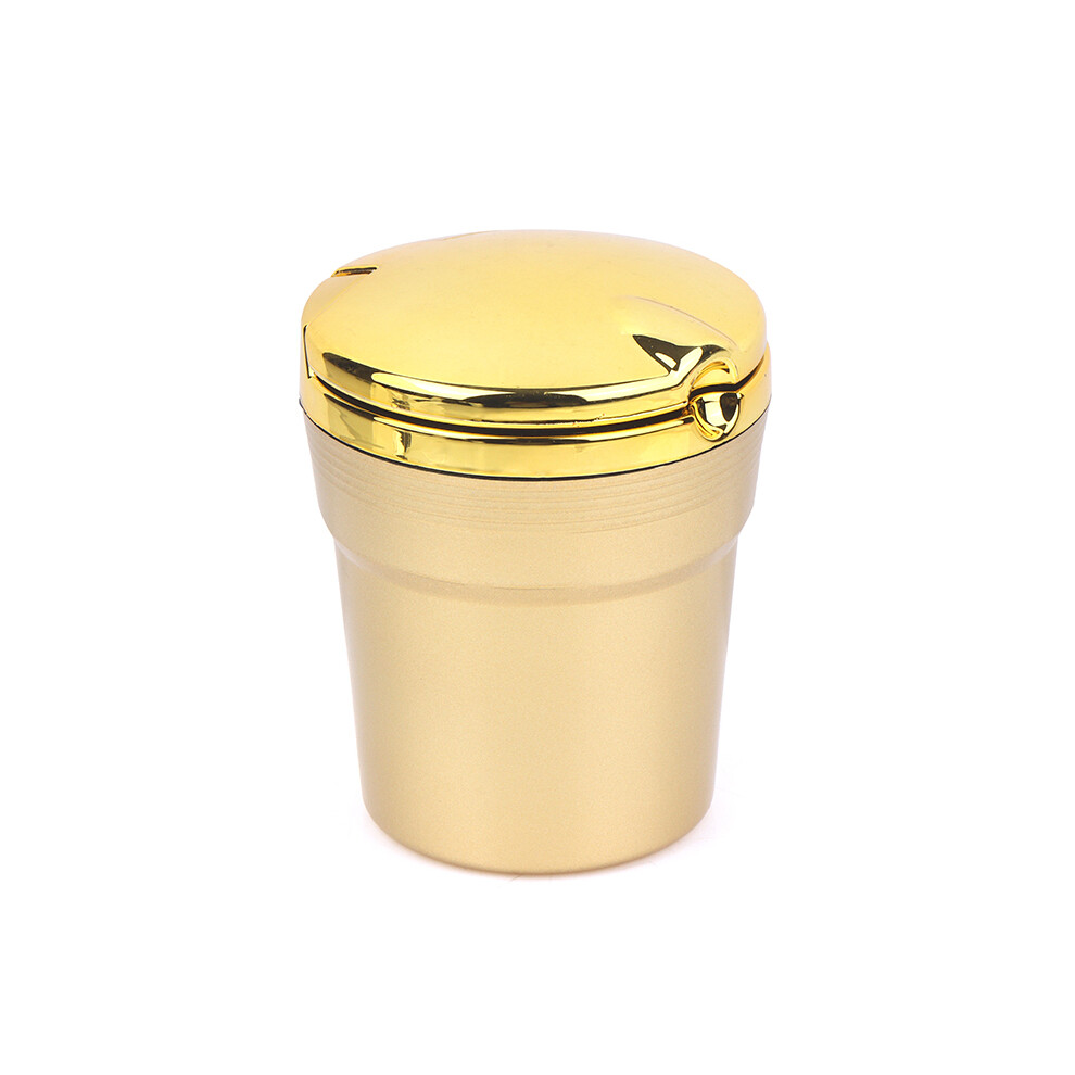 (D)(D) Ashtrays 1Pc Car Led Ashtray Trash Coin Storage Cup Container Cigar Ashtray Car Black/Silver/Gold 9319708040234