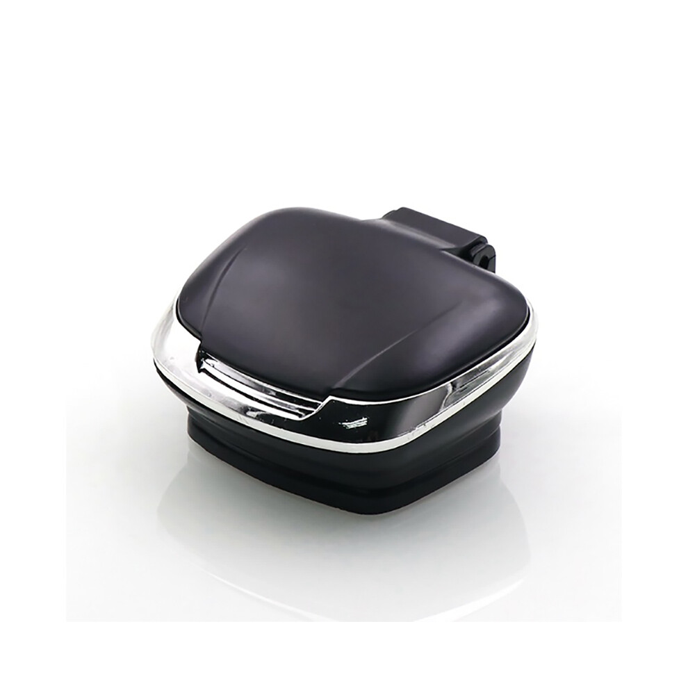 (Black)(Black) Ashtrays Car Ashtray With Led Lights Portable Led Smoke Car Ashtray Cigarette Ashtray Black 9319708040258