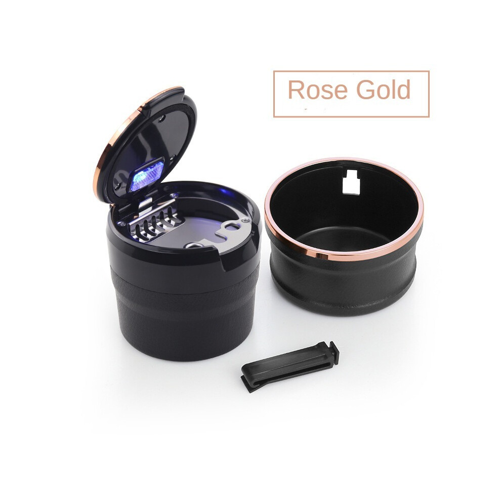 (Rose ) Ashtrays Car Ashtray, Car-Specific Ashtray, Multifunctional Led Ashtray, Gold 9319708040869