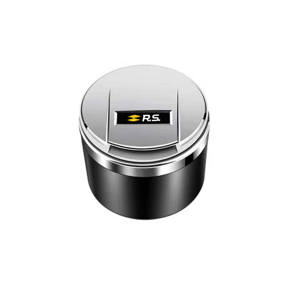 (Silver) (Silver) Ashtrays Car Led Ashtray Trash Coin Storage Cup Container Car Accessory Rs Line Silver 9319708039351