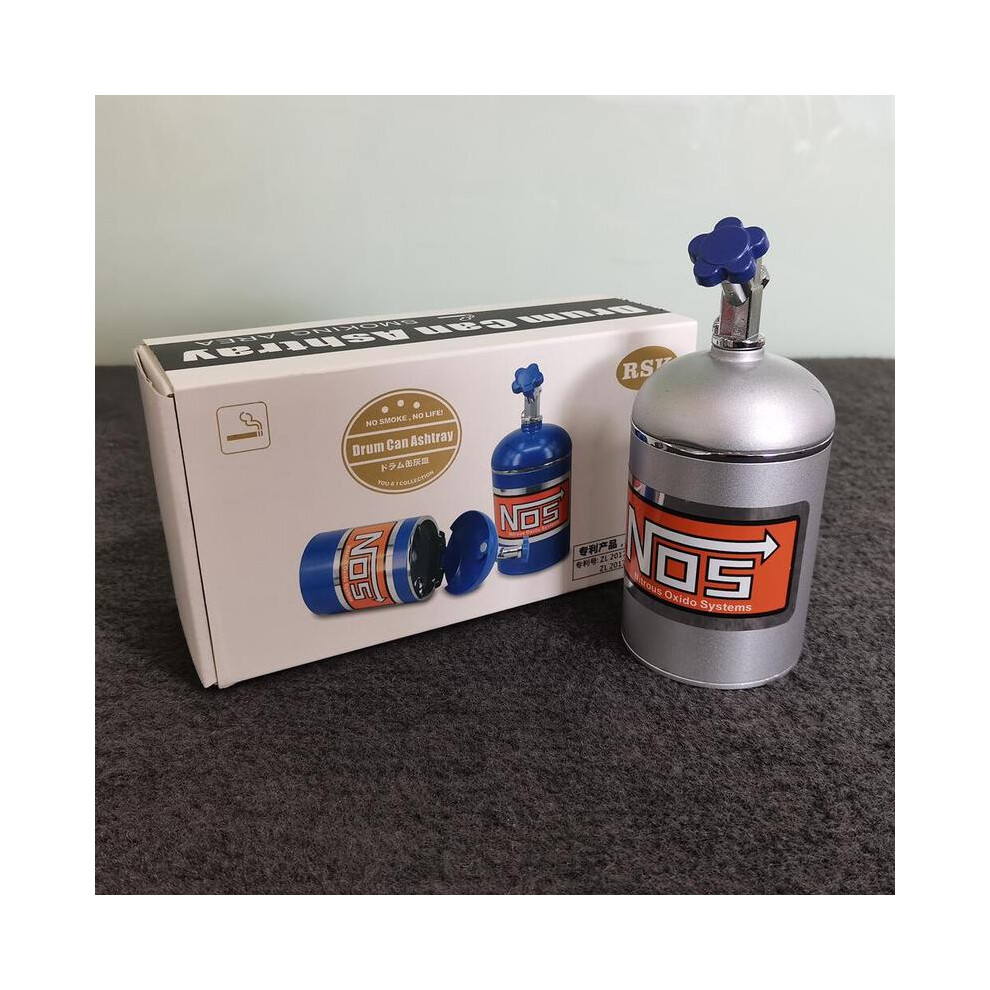 (Silver)(Silver) Ashtrays Newest Nos Bottle Car Ashtray Smoke Holder Portable Storage Metal Ashtray Silver 9319708041576