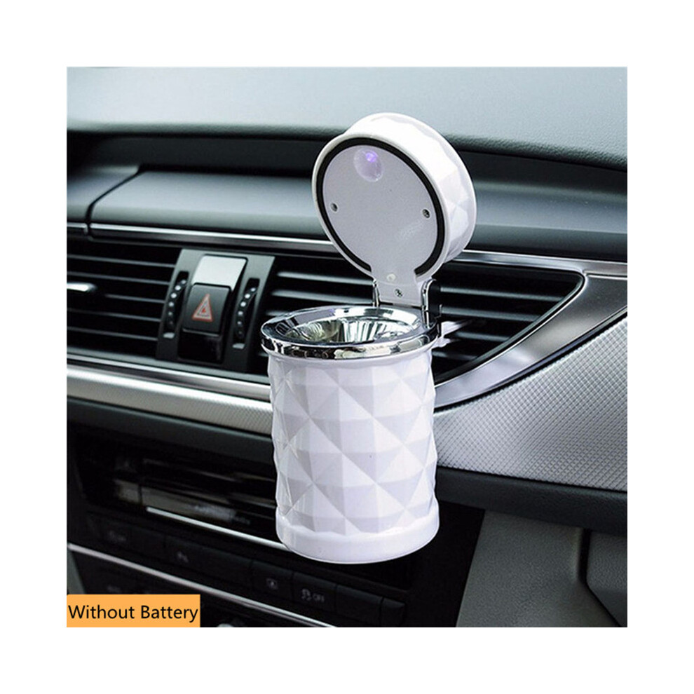 (White) (White) Ashtrays Universal Car Ashtray Led Alloy Ashtray Aluminum Cup Smokeless White 9319708041590