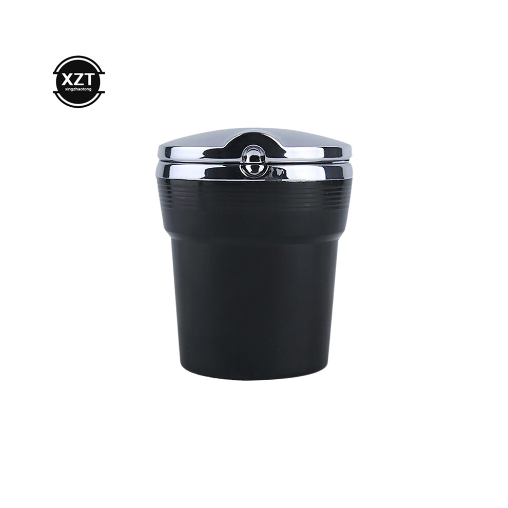 ()() Ashtrays Universal Ashtray With Led Creative Personality Car Multi-Functional Imitation Black/Light 9319708041699