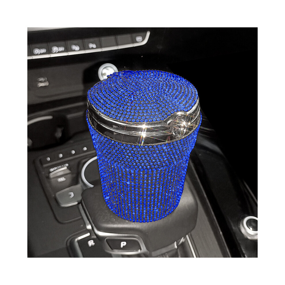 (Blue)(Blue) Ashtrays Car Ashtray Portable Bling Smokeless Smokeless Cylinder Cup Holder Blue 9319708042801