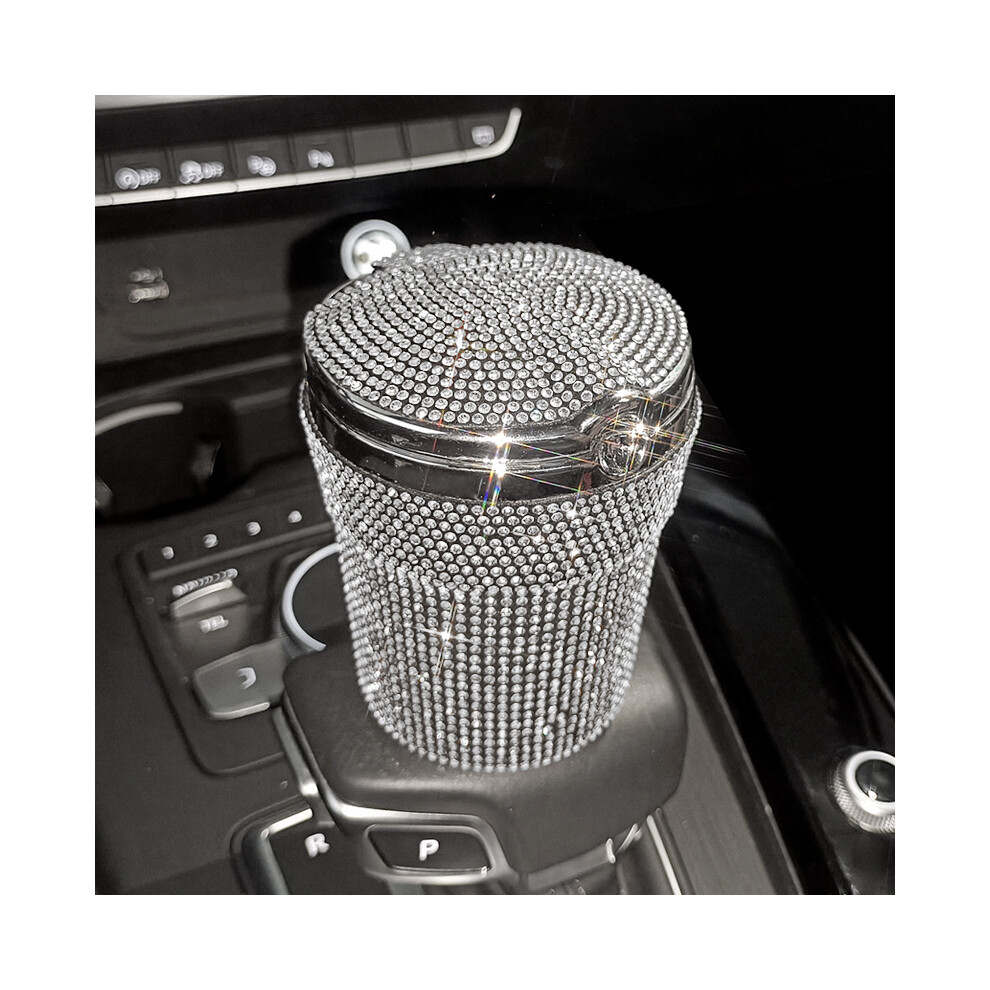 (White)(White) Ashtrays Car Ashtray Portable Bling Smokeless Smokeless Cylinder Cup Holder White 9319708042795