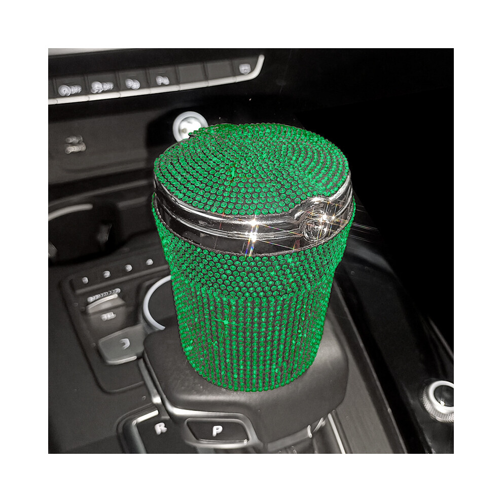 ()() Ashtrays Car Ashtray Portable Bling Smokeless Smokeless Cylinder Cup Holder In Green/Blue 9319708042818