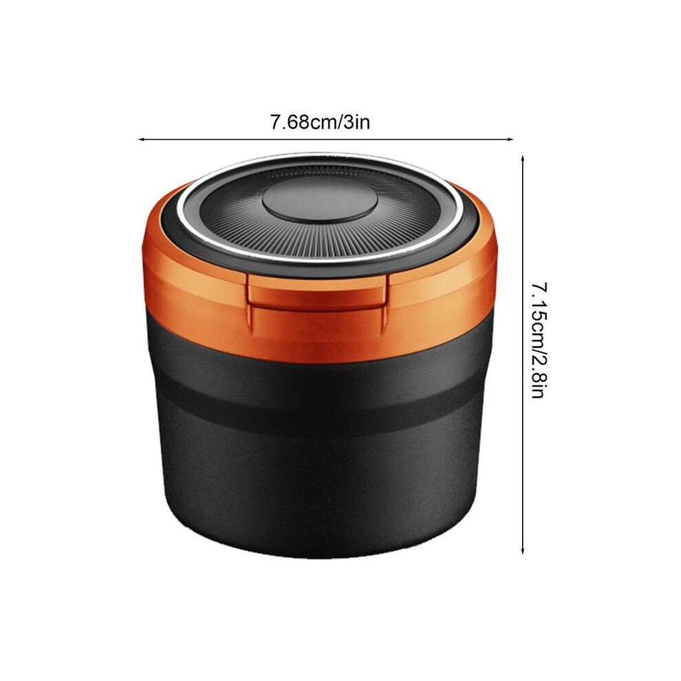 (Orange)(Orange) Ashtrays Car Ashtray Trash Coin Storage Cigarette Ashtray Cup with LED Light-image-OPC-PH7WC2Q-NEW