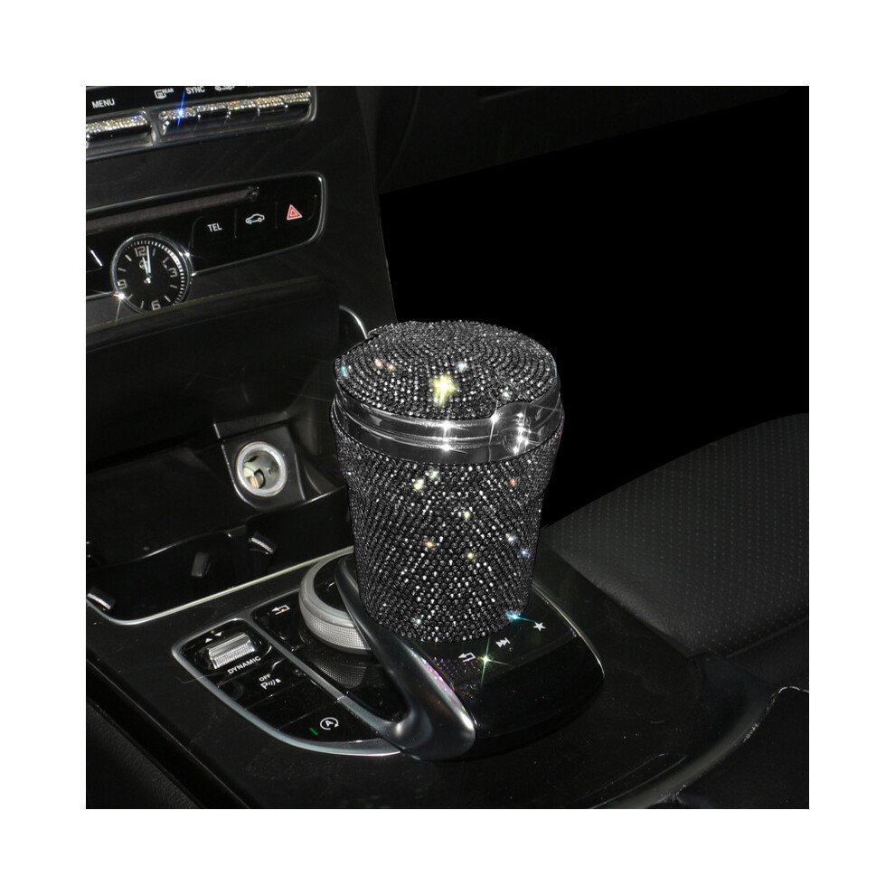 ()() Ashtrays Car Ashtray Car Portable Bling Smokeless With Led Indicator Car Accessories Black/Light 9319708043419