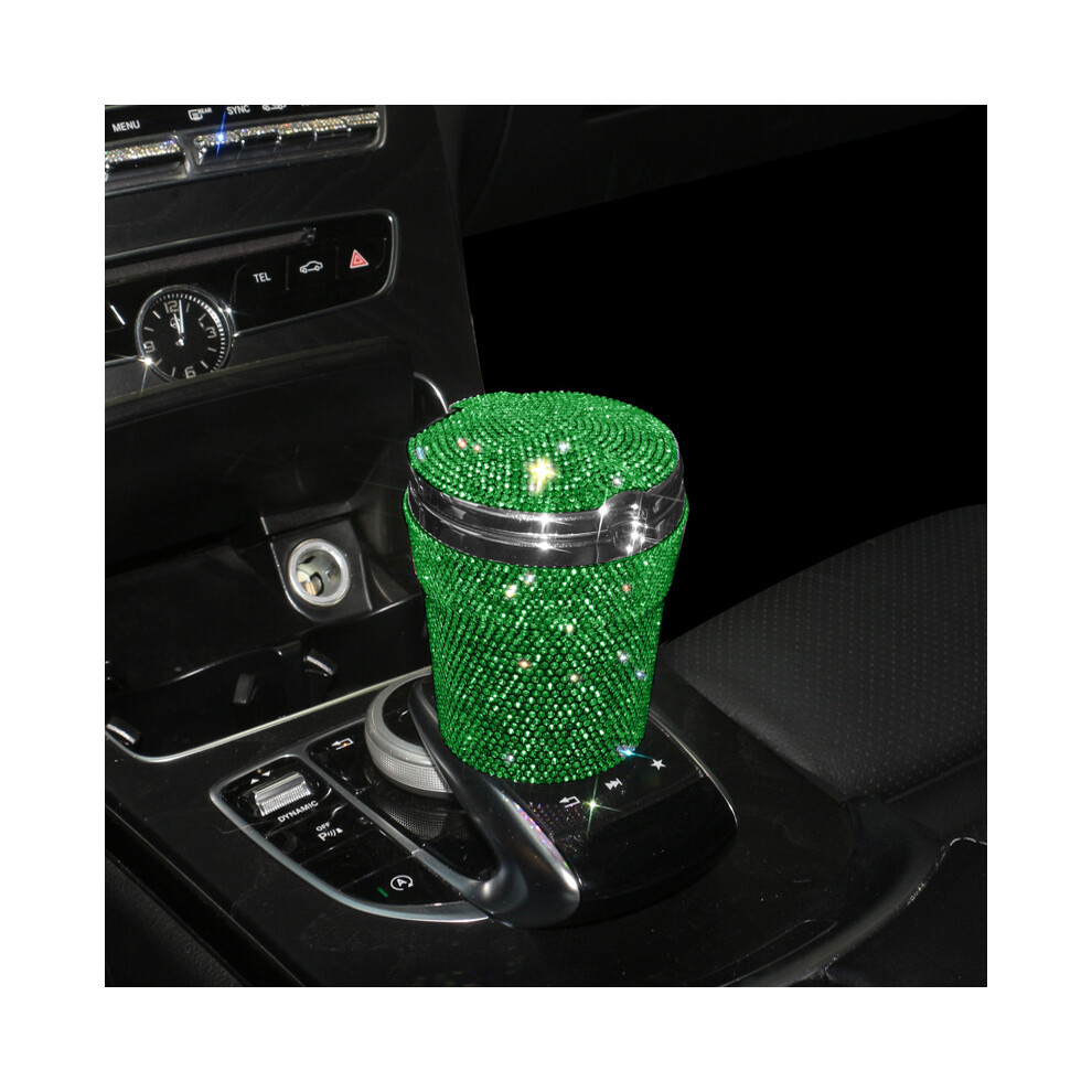 ()() Ashtrays Car Ashtray Automatic Portable Bling Non-Smoking With Led Indicator Green/Light 9319708043457
