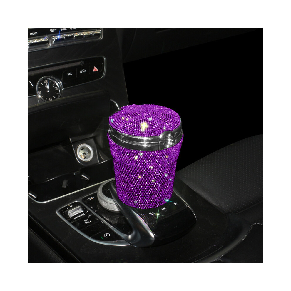 (Violet)() Ashtrays Car Ashtray Automatic Portable Bling Cigarette With Led Indicator Purple/Light 9319708043440