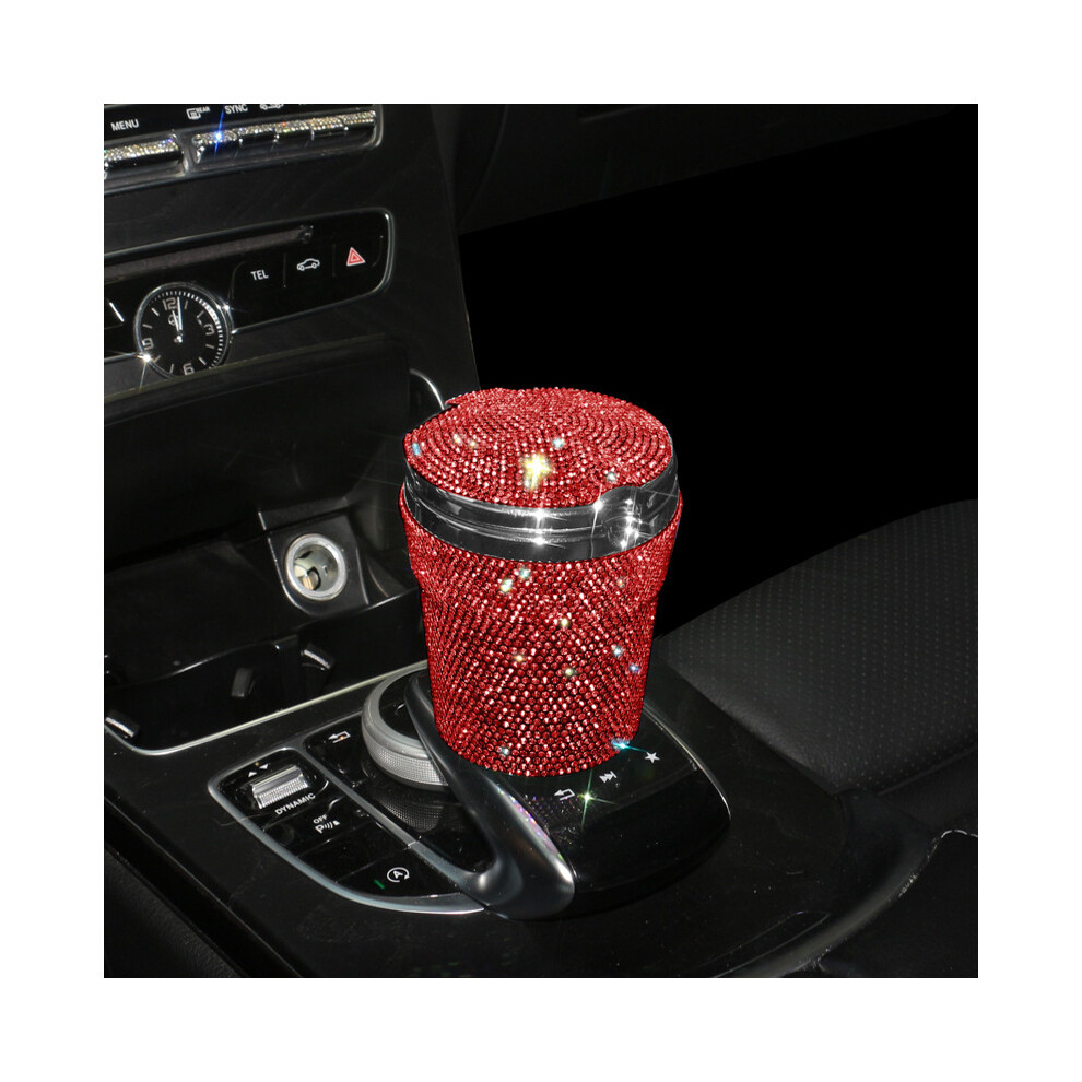 ()() Ashtrays Car Ashtray Car Portable Bling Non-Smoking With Led Indicator Red/Light 9319708043396