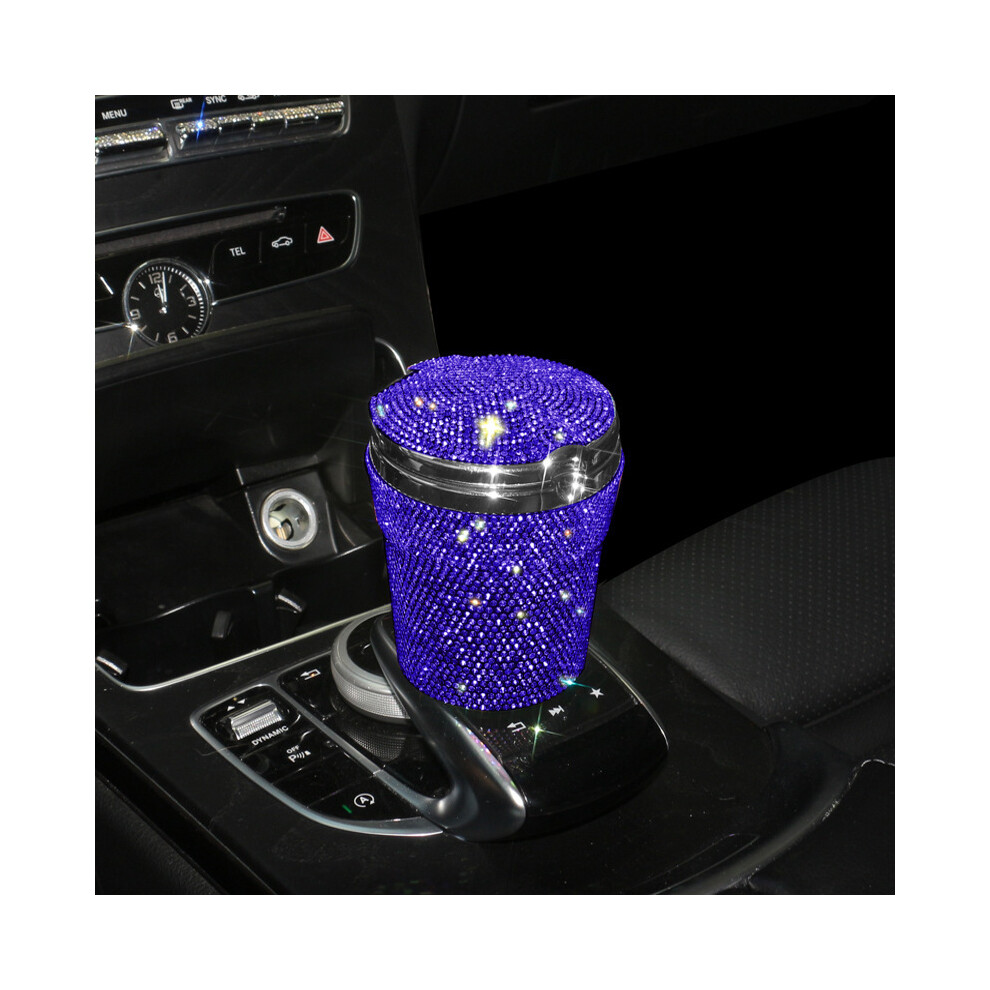 ()() Ashtrays Car Ashtray Automatic Portable Bling Cigarette With Led Indicator Blue/Light 9319708043402