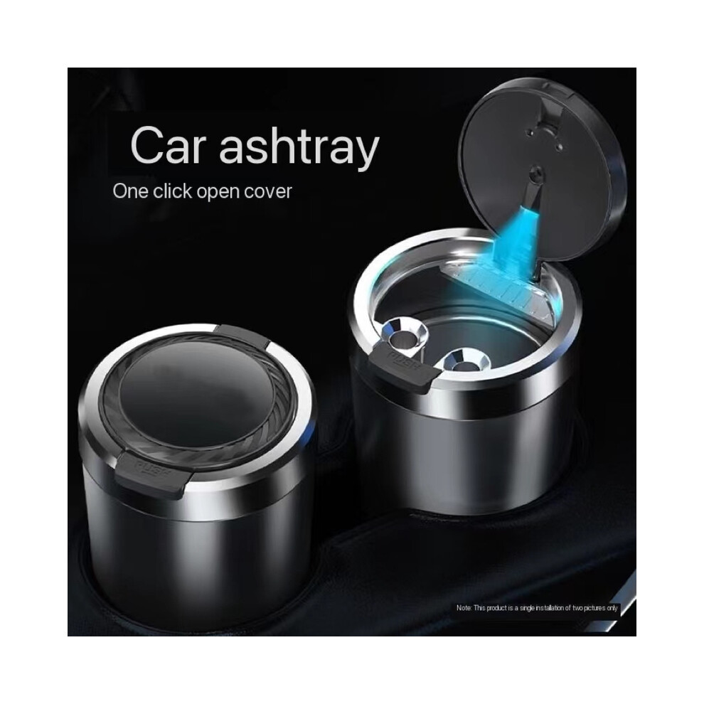 ( (1 Pc) ( (1 Pc) Ashtrays Car Ashtray Led Alloy Ashtray Aluminum Cup Portable Silver/Light 9319708043617