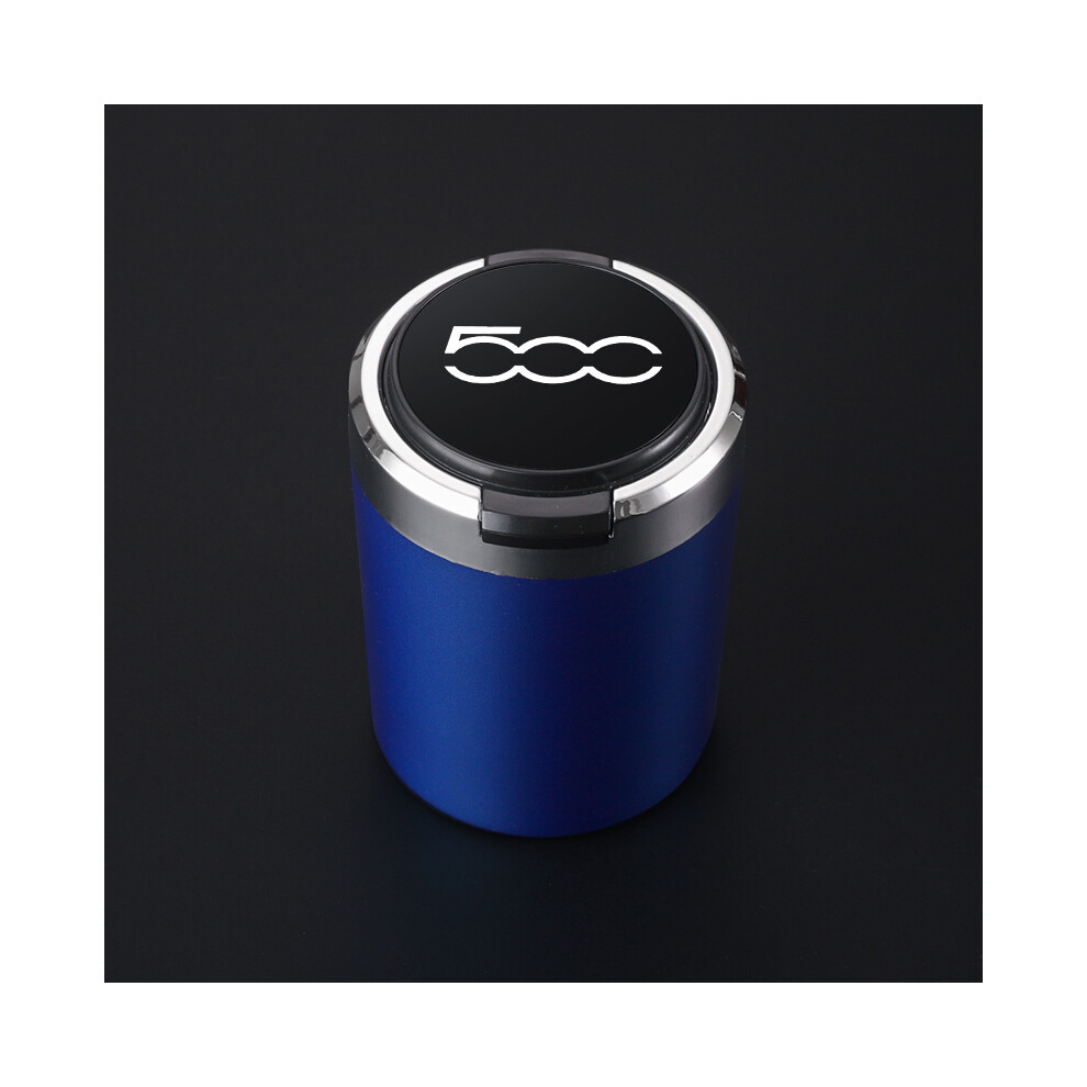 (- Lid)(- Lid) Ashtrays New Portable Car Cigarette Ashtray With Lid Logo Blue/Black 9319708043785