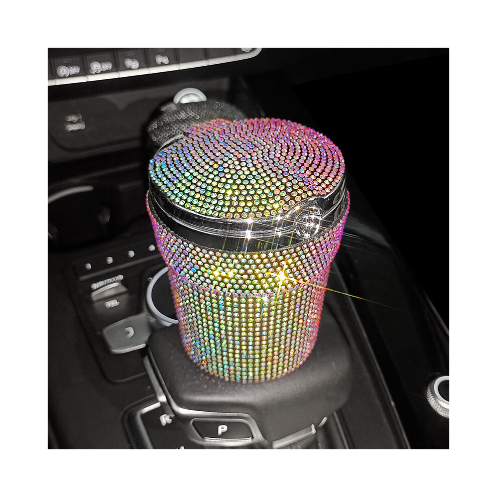 (Color)(Color) Ashtrays Car Ashtray Portable Bling Smokeless Smokeless Cylinder Cup Holder In Blue 9319708042832