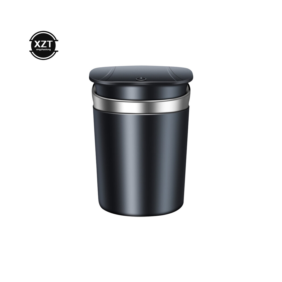 (Silver)(Silver) Ashtrays Car Ashtray Portable Automatic Multifunction With One Button Silver 9319708044249