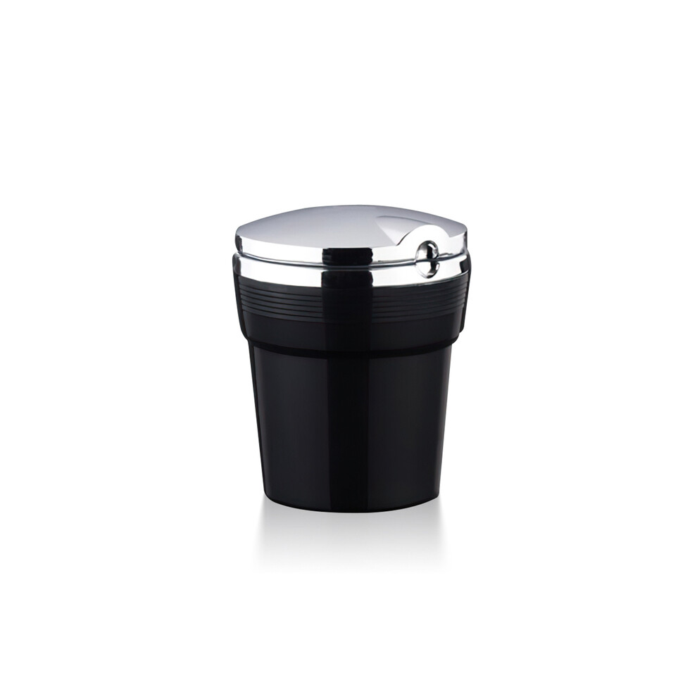 (Black)(Black) Ashtrays Universal Car Ashtray With Led Lights Lid Creative Personality Covered Black 9319708044263