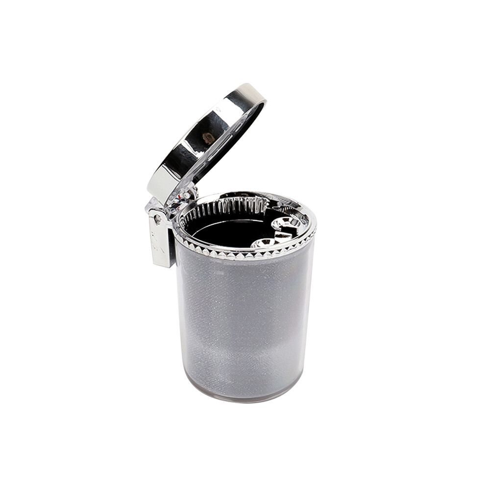 (1 Pc) (1 Pc) Ashtrays Car Ashtray With Led Mini Car Trash Can Multi-Functional Cup Holder Ventilation Light 9319708045239