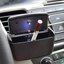 (zwart)(zwart) Asbakken Universele Home Auto Auto Luchtrooster Asbak Multifunctionele LED Rookverwijderaar