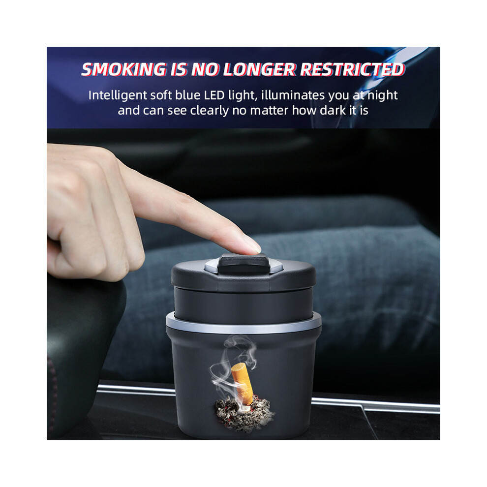 Ashtrays 1Pc Car Ashtray Trash Coin Storage Cup Container Cigar Ashtray Styling Universal Light 9319708045604