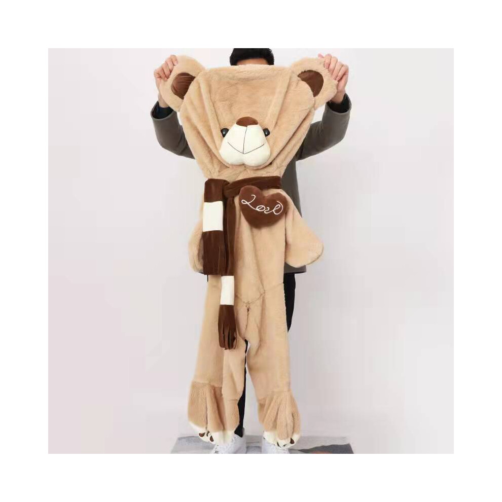 (pink skin 100cm)80-200cm New Giant Teddy Bear Plush Soft Big Animal Scarf Bear Doll Empty-image-OPC-PH7WDMV-NEW