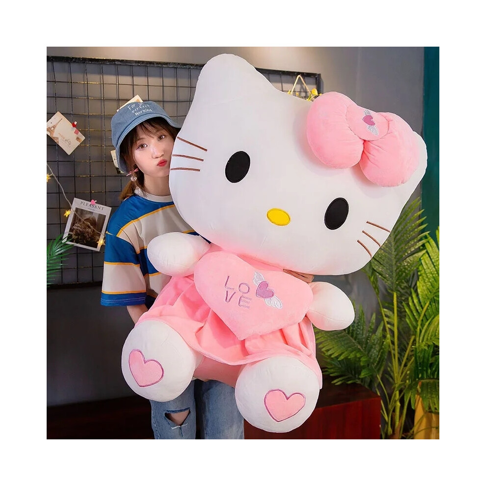 (25Cm)70Cm Anime Kawaii Plush Toy Bowknot Dress Peluche Doll Cute Decorate Kids Pink