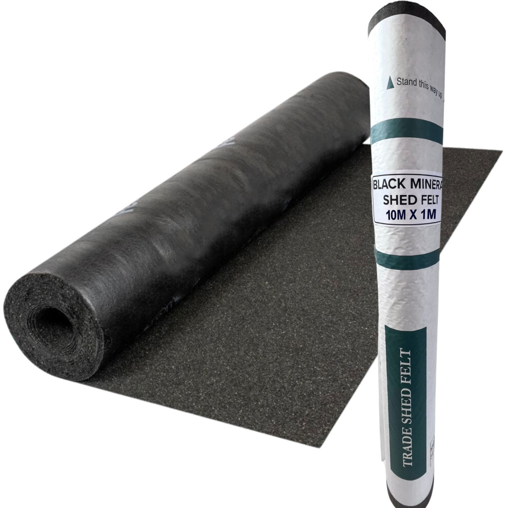 (Black, 10M X 1M) Heavy-Duty Mineral Shed Roofing Felt 5061027359866