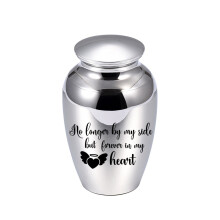 (Silver) (Silver) Small urn for human ashes Aluminum alloy Angel Wings Mini cremation urn
