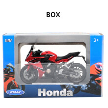 (CBR650F)1:18 2018 Honda CBR650F metalliseos Street Sport -moottoripyörät Malli Toimiva shokkia vaimentava