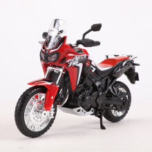 (Punainen Musta)1:18 Honda Africa Twin DCT -moottoripyöräkilpa-auton simulaatiometalliseosautomalli